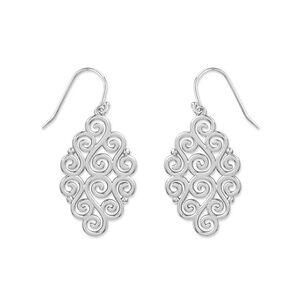 Newfound Purpose Rhodium Plated Silver Drop Earring NWT